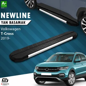 S-Dizayn VW T-Cross NewLine Krom Yan Basamak 173 Cm 2019-2023 A+ Kalite thumb 1