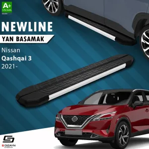 S-Dizayn Nissan Qashqai 3 NewLine Aluminyum Yan Basamak 173 Cm 2021 Üzeri A+ Kalite thumb 1