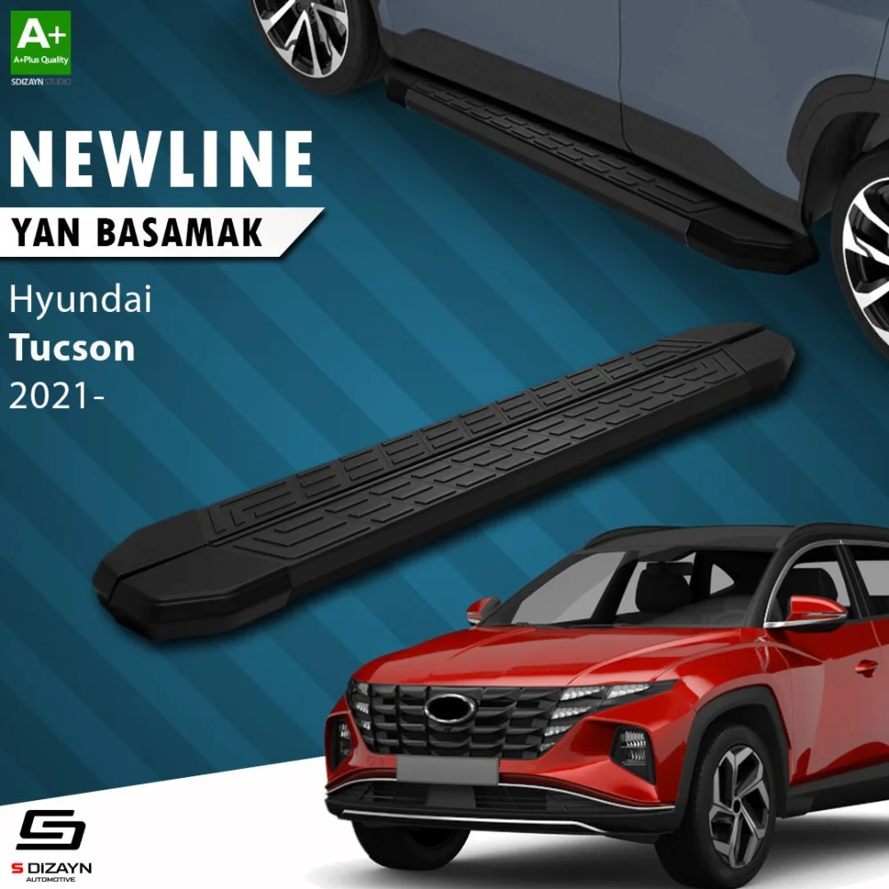 Hyundai Tucson 4 NewLine Siyah Yan Basamak 173 Cm 2021 Üzeri A+ Kalite