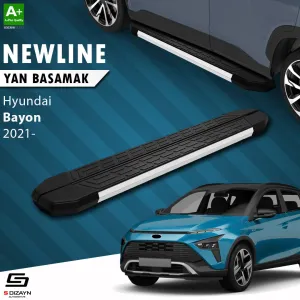 S-Dizayn Hyundai Bayon NewLine Aluminyum Yan Basamak 173 Cm 2021-2024 A+ Kalite thumb 1