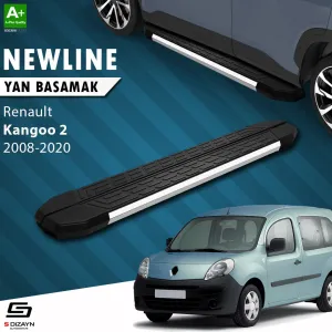 S-Dizayn Renault Kangoo 2 Uzun Şase NewLine Krom Yan Basamak 223 Cm 2008-2020 A+ Kalite thumb 1