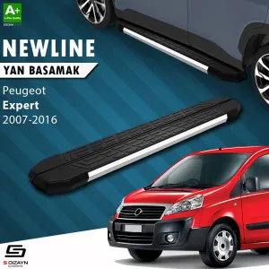 S-Dizayn Peugeot Expert 2 Uzun Şase NewLine Krom Yan Basamak 223 Cm 2007-2016 A+ Kalite thumb 1