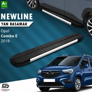 S-Dizayn Opel Combo E Uzun Şase NewLine Krom Yan Basamak 213 Cm 2018 Üzeri A+ Kalite thumb 1