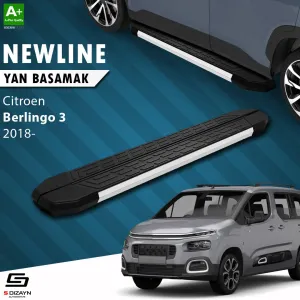 Citroen Berlingo 2018-Günümüz (K9) uyumlu 3 Uzun Şase NewLine Aluminyum Yan Basamak 213 Cm 2018 Üzeri A+ Kalite modelleri DRS Tuning'de. Kaliteli malzeme,