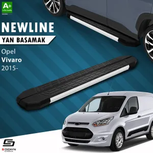 S-Dizayn Opel Vivaro B Uzun Şase NewLine Aluminyum Yan Basamak 263 Cm 2015-2018 A+ Kalite thumb 1