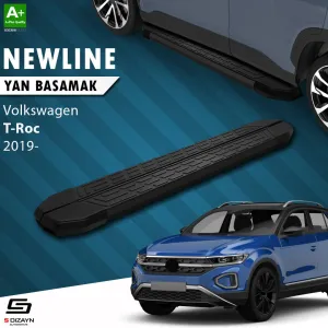 S-Dizayn VW T-Roc NewLine Siyah Yan Basamak 173 Cm 2019 Üzeri A+ Kalite thumb 1