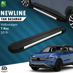 S-Dizayn VW T-Roc NewLine Krom Yan Basamak 173 Cm 2019 Üzeri A+ Kalite thumb 1