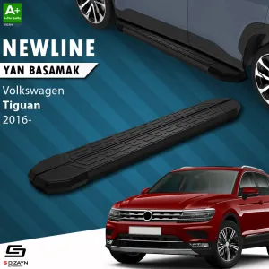 S-Dizayn VW Tiguan 2 NewLine Siyah Yan Basamak 173 Cm 2016-2024 A+ Kalite thumb 1