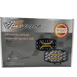 Offroad sis lambası 24.6 x 14 x 8.8cm beyaz-sarı gündüz ledli 12-36v adet / LASS362 thumb 4