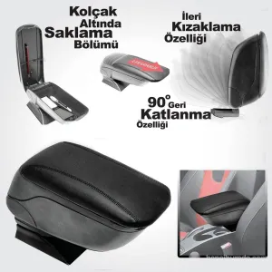 Sürgülü Kol Dayama Kolçak Her Araca Uygun Oto Kolçak Universal - Görsel 2