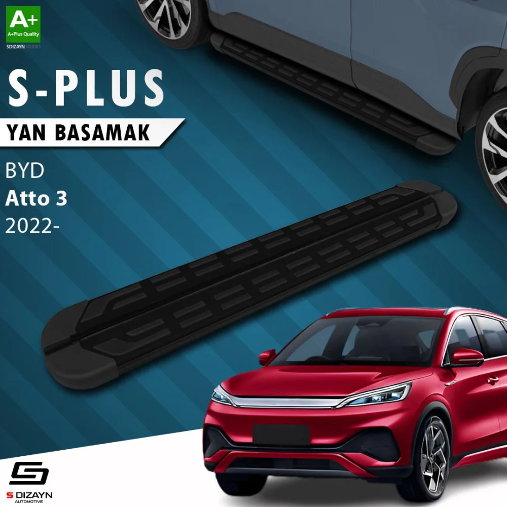 BYD Atto 3 S-Plus Siyah Yan Basamak 193 Cm Etekli 2022 Üzeri