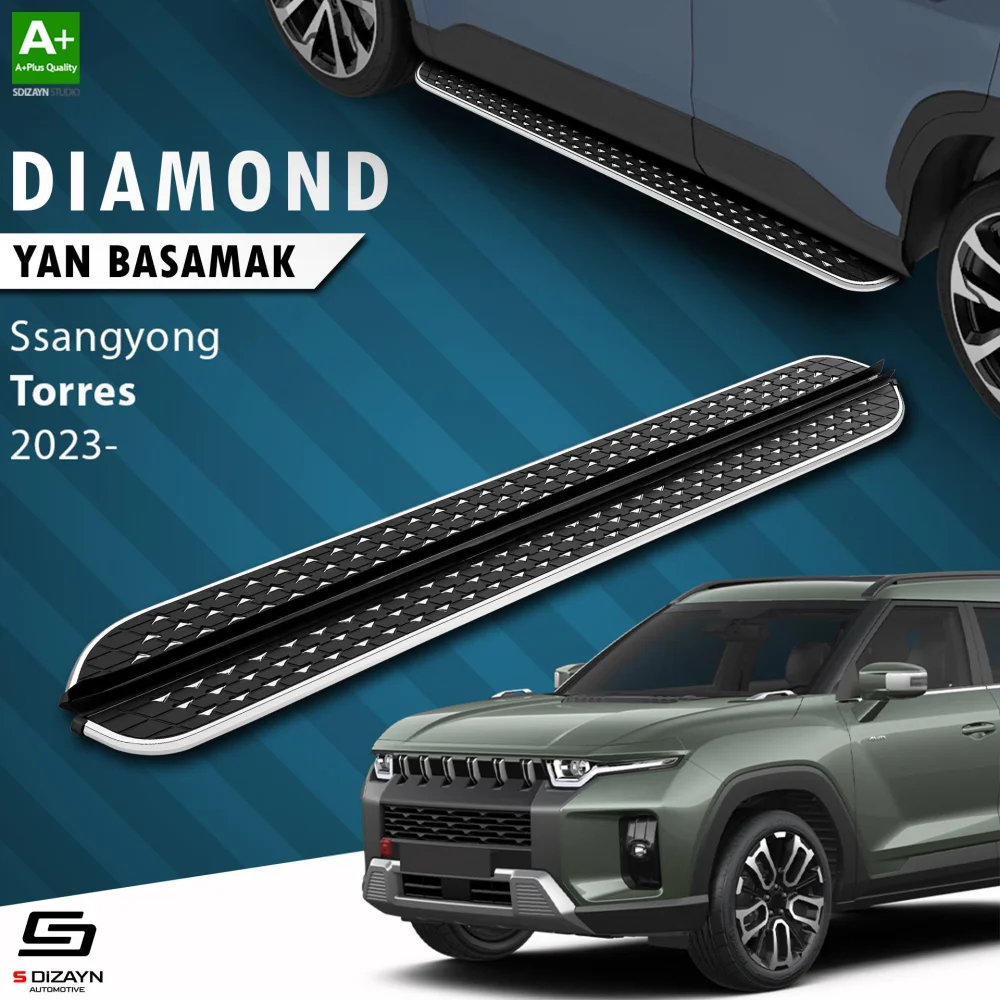 Drs Tuning Ssangyong Torres Diamond Krom Yan Basamak 183 Cm 2023 Üzeri A+ Kalite