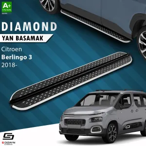 Citroen Berlingo 2018-Günümüz (K9) uyumlu 3 Diamond Krom Yan Basamak 203 Cm 2018 Üzeri modelleri DRS Tuning'de. Kaliteli malzeme, hızlı kargo ve güvenli
