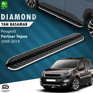 s-dizayn uyumlu Peugeot Partner 2 Tepee Diamond Krom Yan Basamak 193 Cm 2008-2018 modelleri DRS Tuning'de. Kaliteli malzeme, hızlı kargo ve güvenli alışverişle
