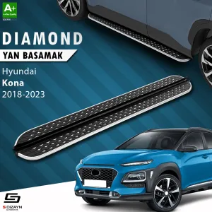 Hyundai Kona 2017-2023 (OS) uyumlu Diamond Krom Yan Basamak 173 Cm 2018-2023 modelleri DRS Tuning'de. Kaliteli malzeme, hızlı kargo ve güvenli alışverişle