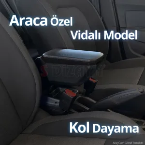 S-Dizayn VW Polo 6 Makyajlı Kol Dayama Kolçak ABS Vidalı Siyah 2021 Üzeri A+ Kalite thumb 5