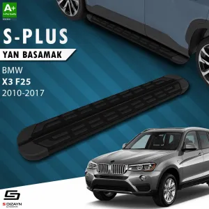BMW X3 2010-2017 (F25) uyumlu F25 S-Plus Siyah Yan Basamak 193 Cm 2010-2017 modelleri DRS Tuning'de. Kaliteli malzeme, hızlı kargo ve güvenli alışverişle hemen