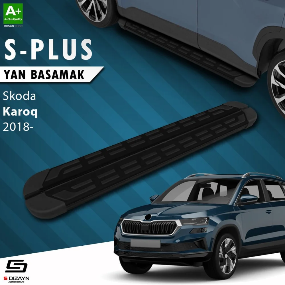 S-Dizayn Skoda Karoq S-Plus Siyah Yan Basamak 173 Cm 2018 Üzeri