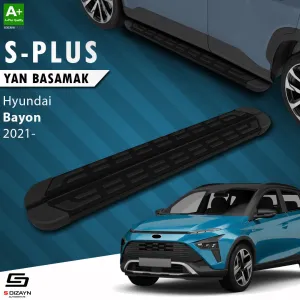 Hyundai Bayon 2021-Günümüz (BC3 CUV) uyumlu S-Plus Siyah Yan Basamak 173 Cm 2021-2024 modelleri DRS Tuning'de. Kaliteli malzeme, hızlı kargo ve güvenli