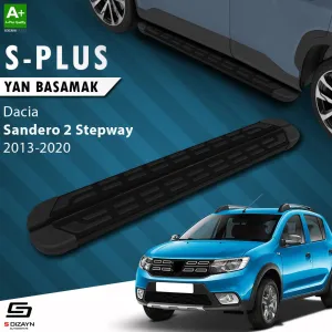 Dacia Sandero 2012-2020 (B52) uyumlu 2 Stepway S-Plus Siyah Yan Basamak 173 Cm 2013-2020 modelleri DRS Tuning'de. Kaliteli malzeme, hızlı kargo ve güvenli
