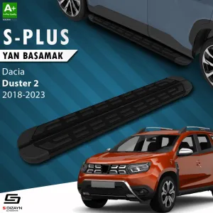 Dacia Duster 2017-2024 (HM) uyumlu 2 S-Plus Siyah Yan Basamak 173 Cm 2018-2023 modelleri DRS Tuning'de. Kaliteli malzeme, hızlı kargo ve güvenli alışverişle