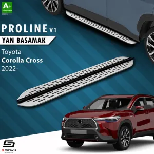 s-dizayn uyumlu Toyota Corolla Cross OEM Still Pro V1 Aluminyum Yan Basamak 183 Cm 2022 Üzeri modelleri DRS Tuning'de. Kaliteli malzeme, hızlı kargo ve güvenli