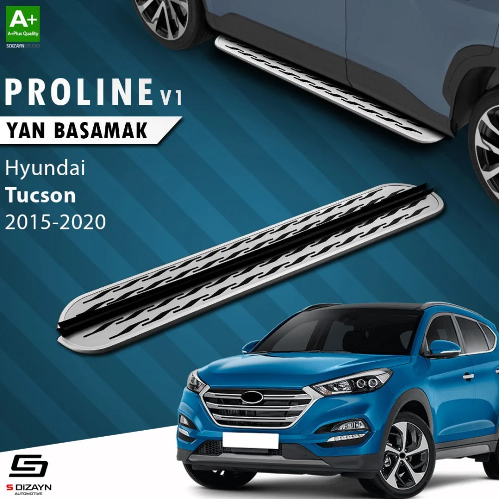 S-Dizayn Hyundai Tucson 3 OEM Still Pro V2 Aluminyum Yan Basamak 173 Cm 2015-2020
