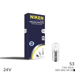 Niken uyumlu 24V 53 Ampul (T4W) BA9S 10 LU modelleri DRS Tuning'de. Kaliteli malzeme, hızlı kargo ve güvenli alışverişle hemen inceleyin.