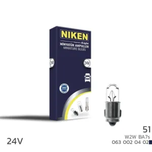 Niken uyumlu 24V 51 Ampul (W2W) BA7S 10 LU modelleri DRS Tuning'de. Kaliteli malzeme, hızlı kargo ve güvenli alışverişle hemen inceleyin.