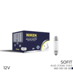 Niken uyumlu 12V Sofit Ampul 41X10 (C10W) Sv8.5 10 LU modelleri DRS Tuning'de. Kaliteli malzeme, hızlı kargo ve güvenli alışverişle hemen inceleyin.