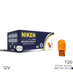Niken uyumlu 12V T20 Ampul (WY21W) Amber W3X16S 10 LU modelleri DRS Tuning'de. Kaliteli malzeme, hızlı kargo ve güvenli alışverişle hemen inceleyin.