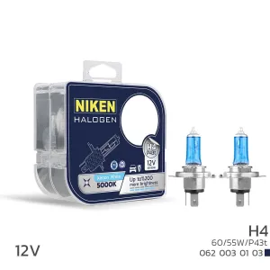 Niken uyumlu 12V H4 60/55W Beyaz Işık Ampul P43t 5000K modelleri DRS Tuning'de. Kaliteli malzeme, hızlı kargo ve güvenli alışverişle hemen inceleyin.