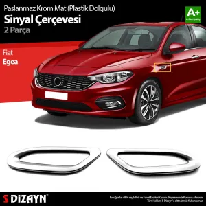 Fiat Egea Sedan 2015-Günümüz (Type 356) uyumlu Mat Krom Sinyal Çerçevesi 2 Prç. ABS Plastik Dolgulu 2015 Üzeri modelleri DRS Tuning'de. Kaliteli malzeme, hızlı