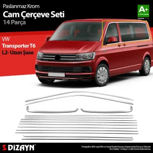 s-dizayn uyumlu VW Transporter T6 Uzun Şase Krom Cam Çerçeve 2015-2024 Tek Sürgü modelleri DRS Tuning'de. Kaliteli malzeme, hızlı kargo ve güvenli alışverişle