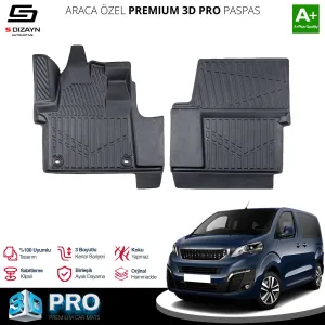 Drs Tuning Peugeot Expert Traveller 3D Pro Havuzlu Paspas 2016 Üzeri A+ Kalite - Görsel 2