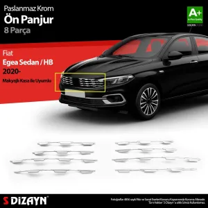 Fiat Egea Hatchback 2015-Günümüz (HB) uyumlu SD / HB Krom Ön Panjur Diamond Model 8 Prç 2020 Üzeri modelleri DRS Tuning'de. Kaliteli malzeme, hızlı kargo ve