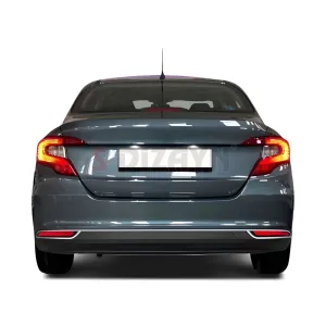 S-Dizayn Fiat Egea SD Krom Arka Tampon Difüzör Çıtası 3 Prç. 2015 Üzeri (Mat Krom) thumb 5