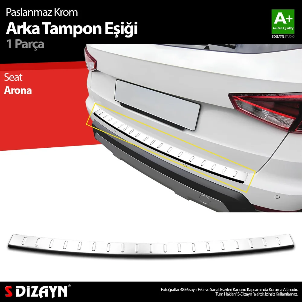 Drs Tuning Seat Arona Krom Arka Tampon Eşiği 2017 Üzeri