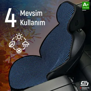 Drs Tuning Oto Koltuk Koruyucu Kılıf Siyah Universal 2+1 Parça Ön Arka A+ Kalite - Görsel 2