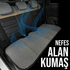 Drs Tuning Oto Koltuk Koruyucu Kılıf Çizgili Füme Beyaz Universal 2+1 Parça Ön Arka A+ Kalite - Görsel 3