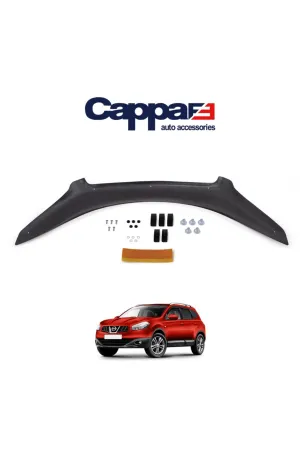 Cappafe Nissan Qashqai Ön Kaput Koruyucu Rüzgarlığı 4mm Akrilik (abs) Piano Black 2010-2013DRS Tuning kalitesiyle tanışın! Özel olarak Nissan  model araçlar içi