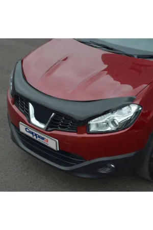 Cappafe Nissan Qashqai Ön Kaput Koruyucu Rüzgarlığı 4mm Akrilik (abs) Piano Black 2010-2013 thumb 3