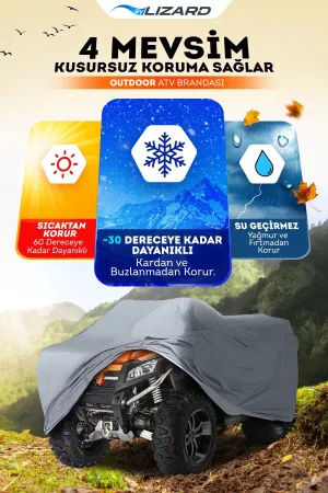 Kanuni ATV 150 S On Road Uyumlu Su Geçirmez  ATV Brandası - Görsel 3