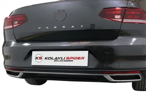 VW Passat B8.5 Egzoz Çıkışı 3 Prç Krom 2019 ve Sonrası thumb 2