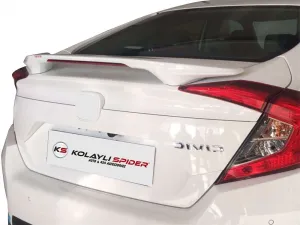 Honda Civic 2015-2021 (FC5) uyumlu 10 Spoiler Bagaj Işıklı Abs 2016 ve Sonrası modelleri DRS Tuning'de. Kaliteli malzeme, hızlı kargo ve güvenli alışverişle