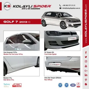 Kolaylı uyumlu VW Golf 7 Ön Tampon Altı (Dil mod) Fiber 2013 ve Sonrası modelleri DRS Tuning'de. Kaliteli malzeme, hızlı kargo ve güvenli alışverişle hemen