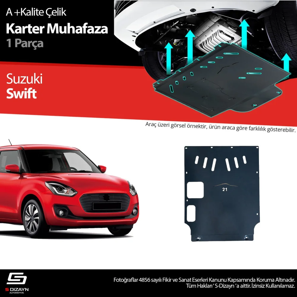 Drs Tuning Suzuki Swift Çelik Karter Muhafaza Koruma 2018 Üzeri A+ Kalite