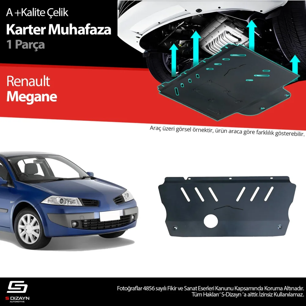 Drs Tuning Renault Megane 2 Çelik Karter Muhafaza Koruma 2002-2008 A+ Kalite