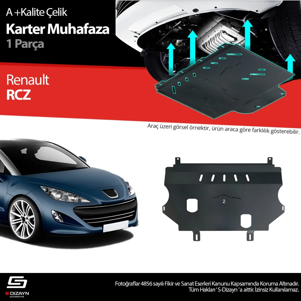 Drs Tuning Peugeot RCZ Çelik Karter Muhafaza Koruma 2010-2013 A+ Kalite