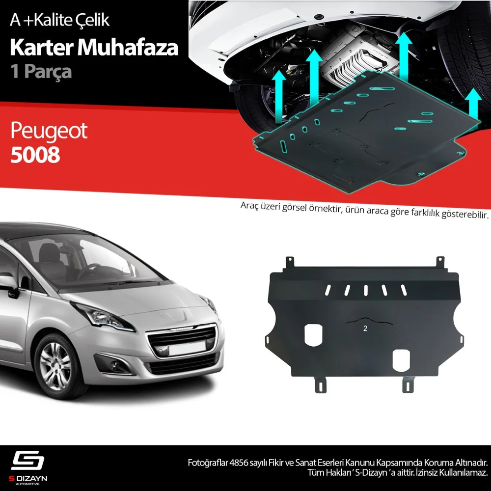 Drs Tuning Peugeot 5008 Çelik Karter Muhafaza Koruma 2013-2016 A+ Kalite